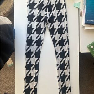 Kilian Kerner Senses Black White Designer Knit Leggings Womens S Houndstooth